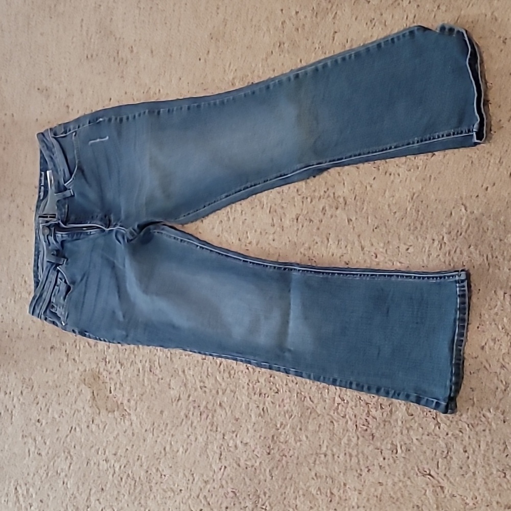 Womens Riders By Lee Midrise Bootcut Blue Jeans Size 14P